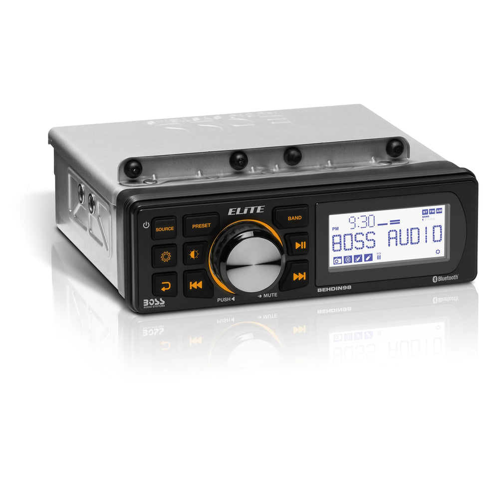BOSS Elite BEHDIN98 Harley-Davidson Plug-and-Play Radio front view