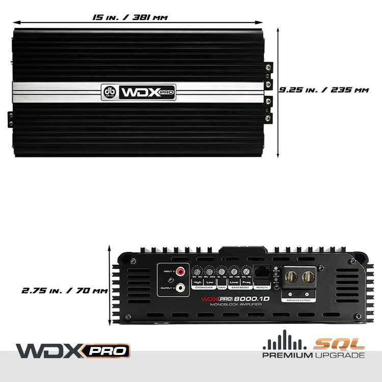 Wdx Pro8000.1d: Mono Full-range Class d Amplifier - Db Drive