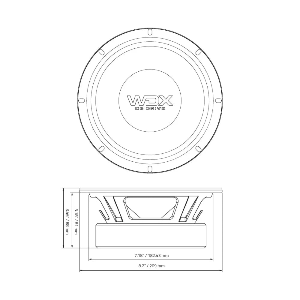 Wdx8mb8: Wdx 8 Series 8’’ Pro Audio Midbass - Db Drive