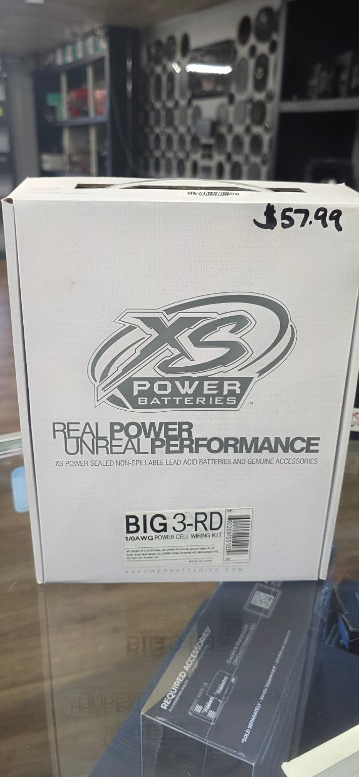XS Power BIG 3-RD 1/0 AWG power cell wiring kit red closeout