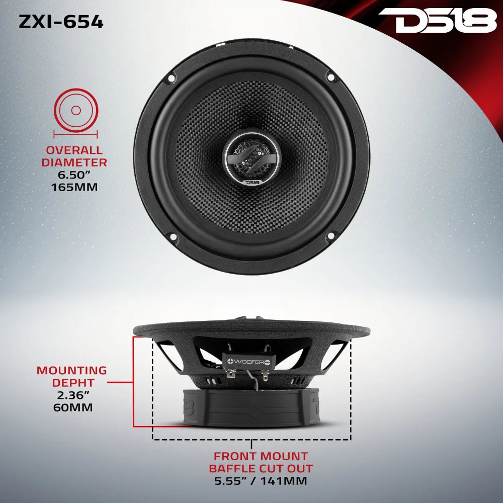 Zxi 6.5’’ 2-way Coaxial Speakers with Kevlar Cone 80