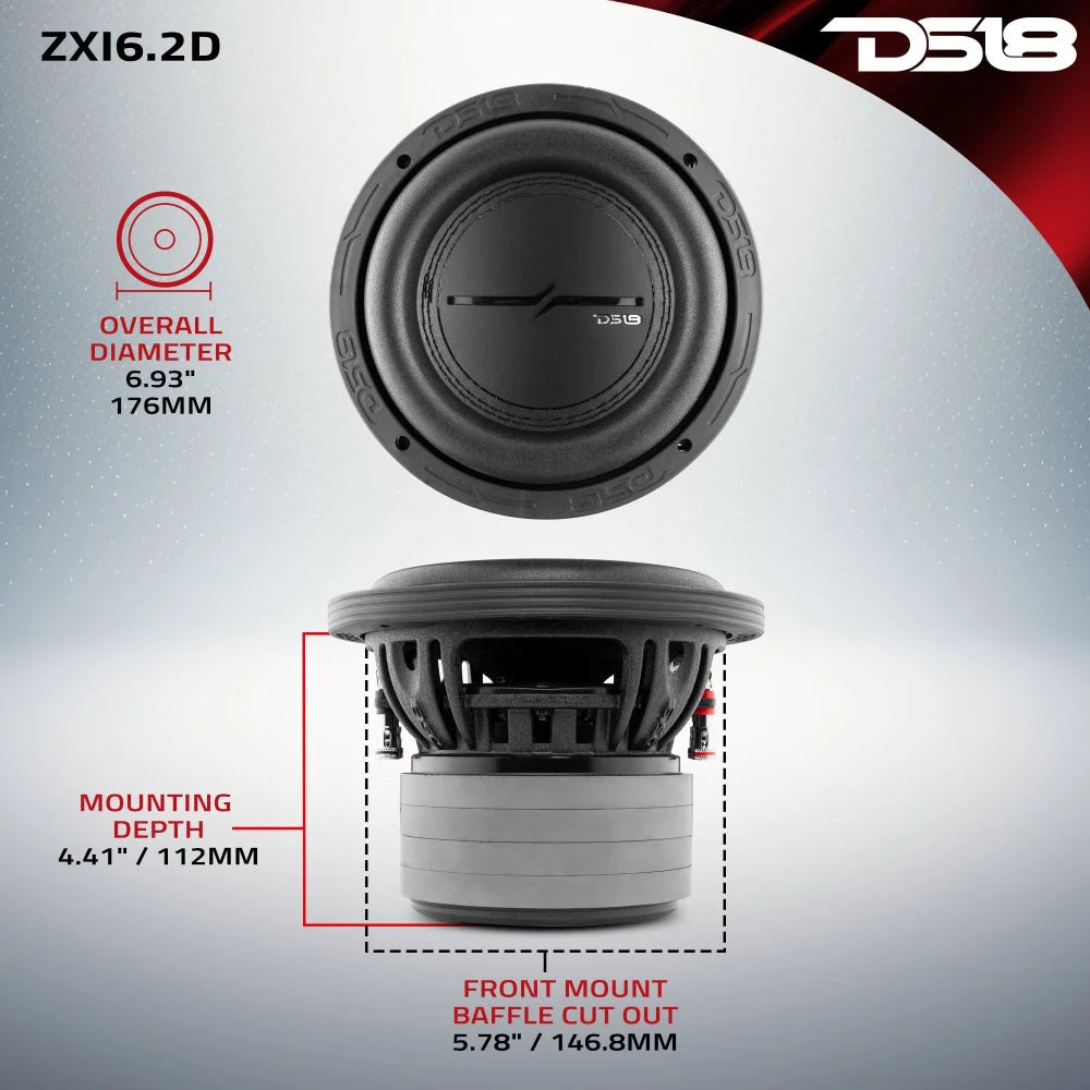 Zxi 6.5’’ High Excursion Subwoofer Quad Stacked Magnets