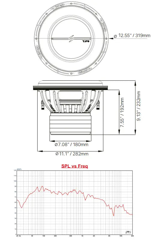 Zxi 12’’ High Excursion Subwoofer Quad Stacked Magnets